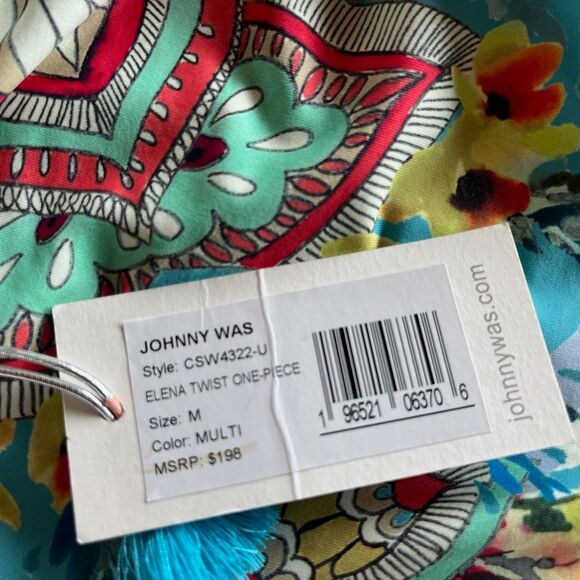 Nwt johnny was Elena twist floral one piece halter neck swimsuit - Picture 5 of 5